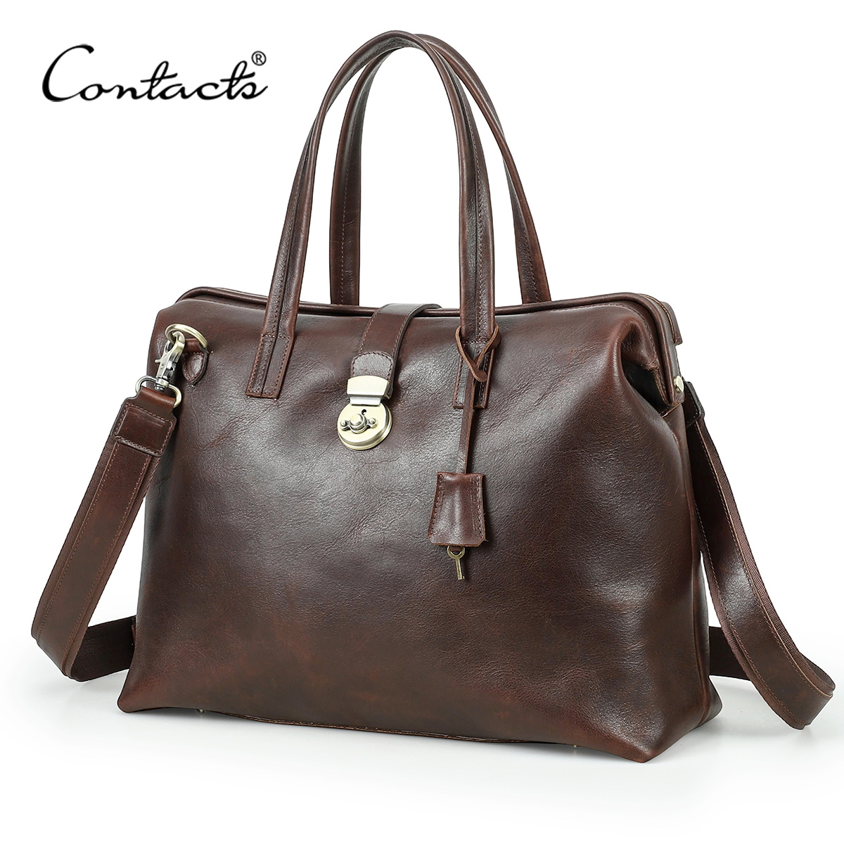Doctor Bag Leather - CONTACT'S Мужские деловые сумки из натуральной