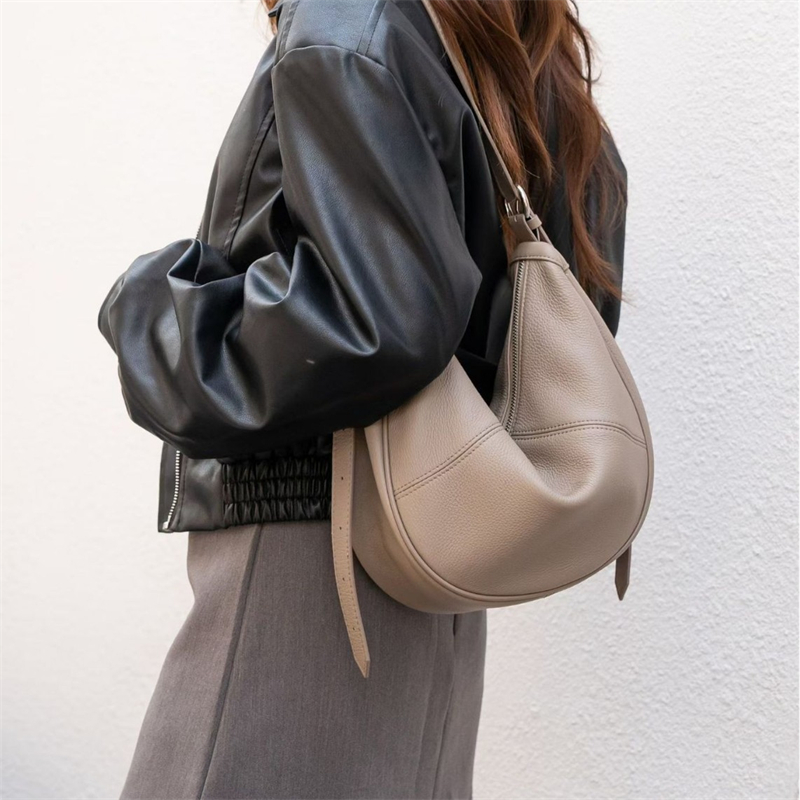 Women Bags Work - BURMINSA, сумка-хобо из натуральной кожи, женская,