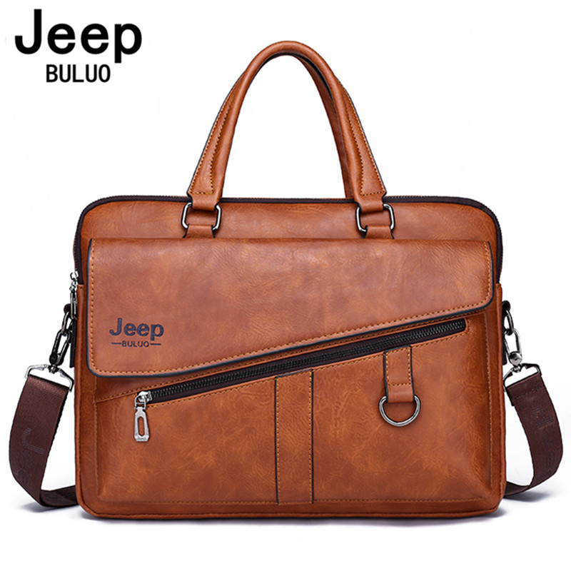 Doctor Bag Leather - Мужской портфель из спилковой кожи JEEP