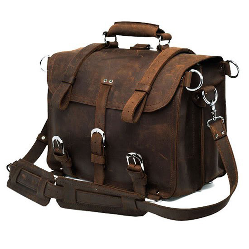 Doctor Bag Leather - Винтажная мужская дорожная сумка из натуральной