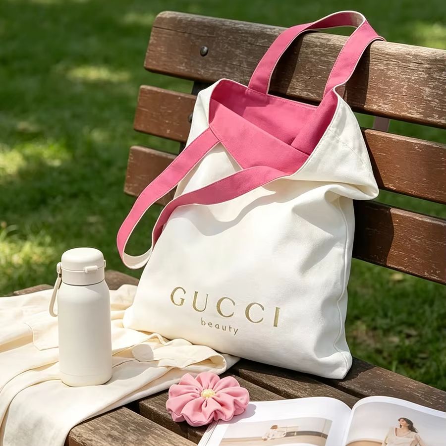 Women Bags White - Сумка GUCCI для женщин, холщовая сумка-тоут